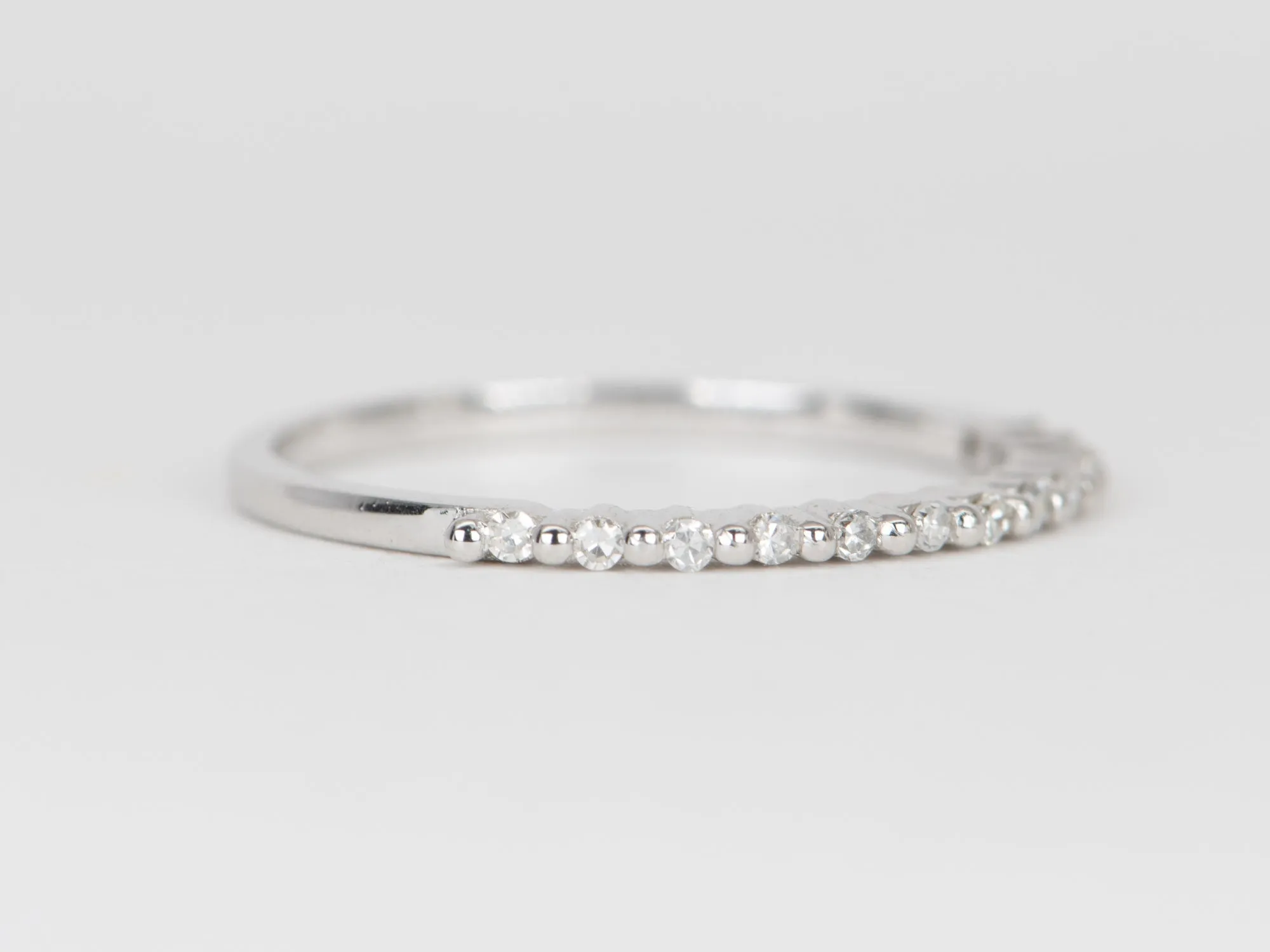 1mm Diamond Ring Bubble and Breathe 14K White Gold T039