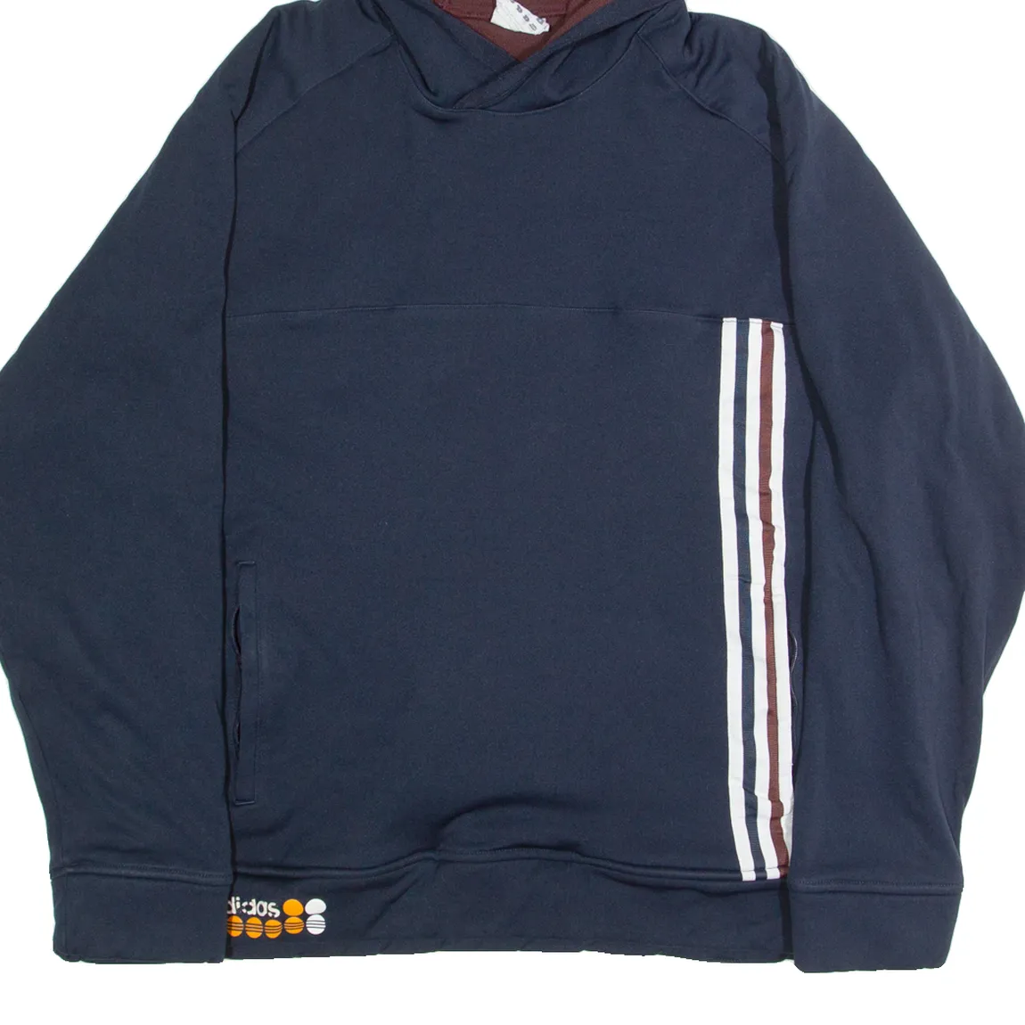 ADIDAS Mens Blue Hoodie L