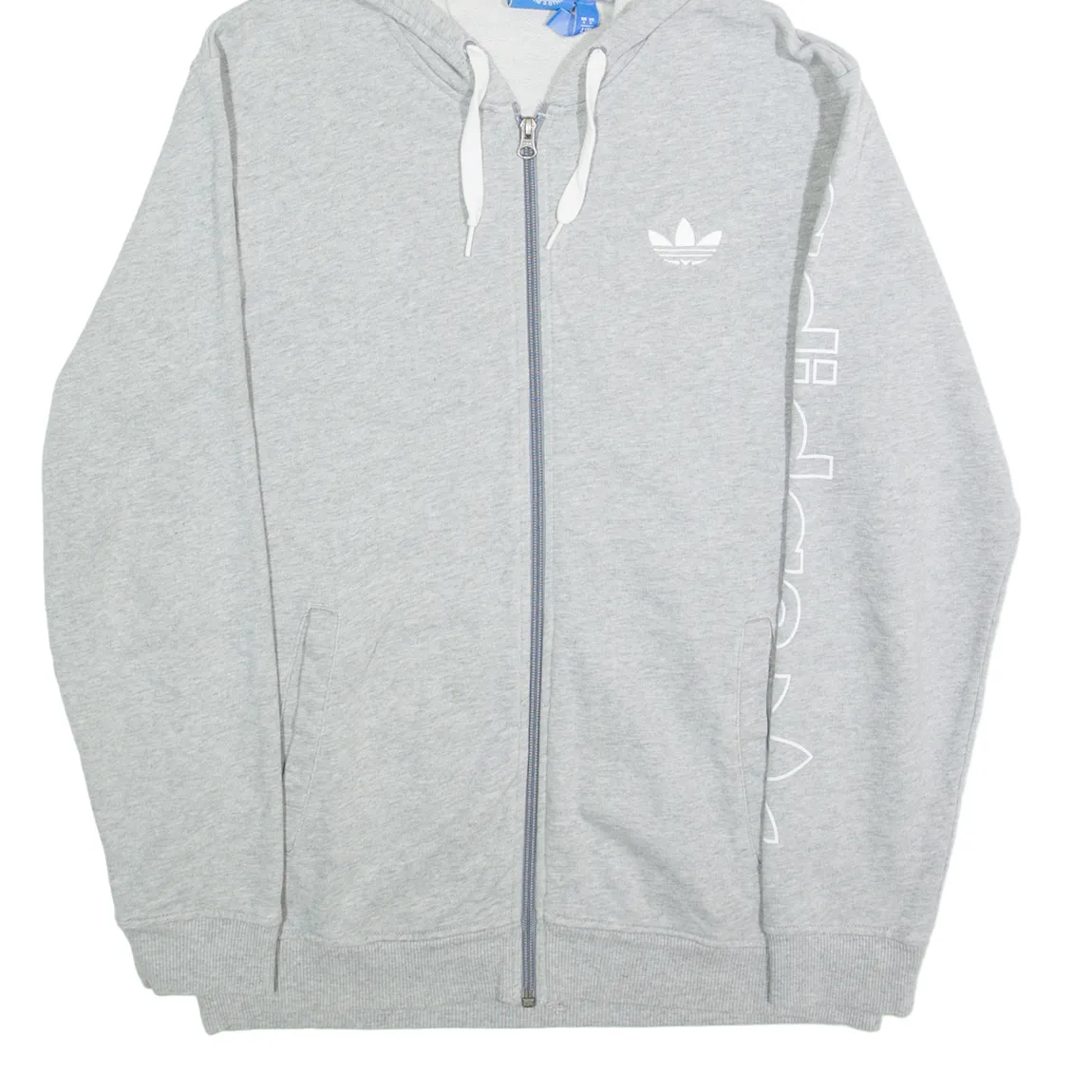 ADIDAS Mens Green Hoodie Full Zip S