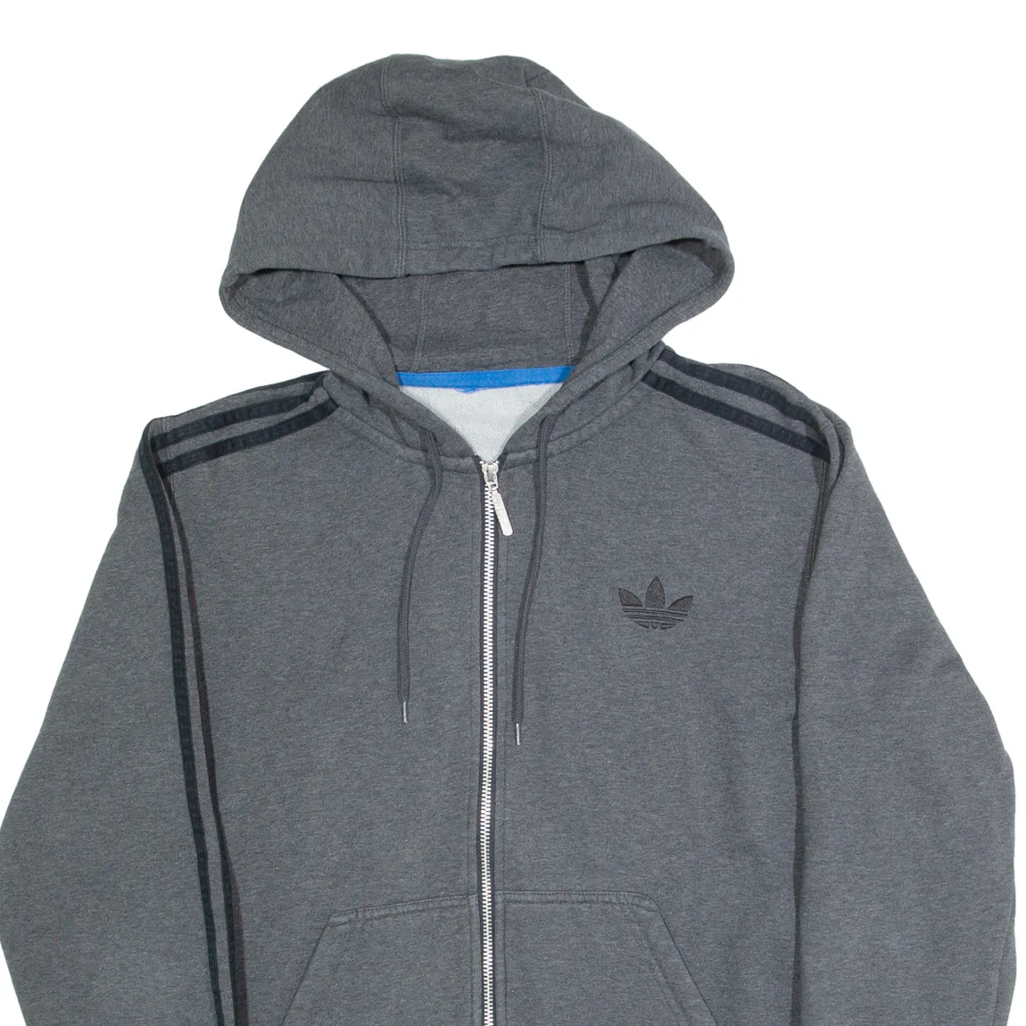 ADIDAS Mens Grey Hoodie Full Zip M