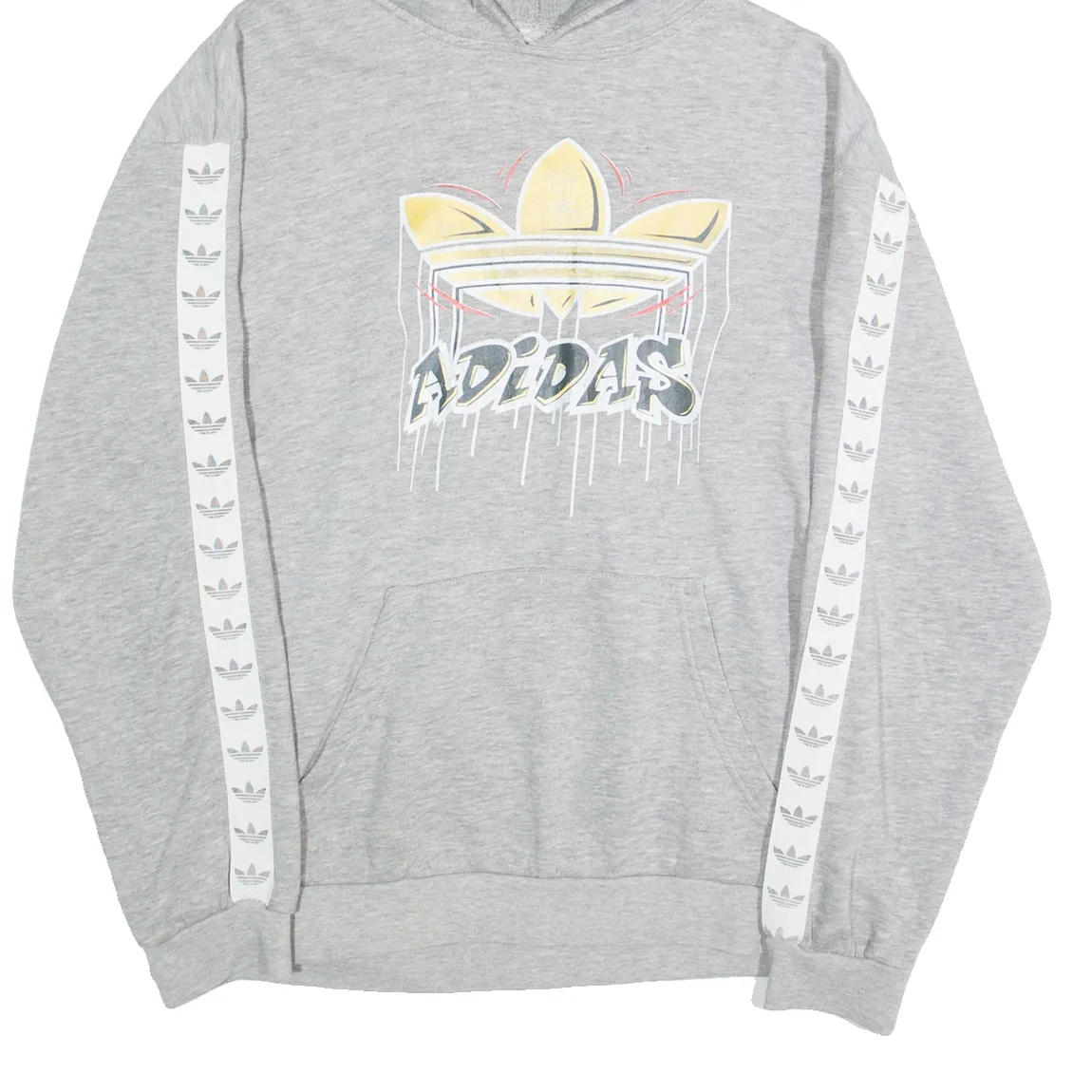 ADIDAS Mens Grey Hoodie M