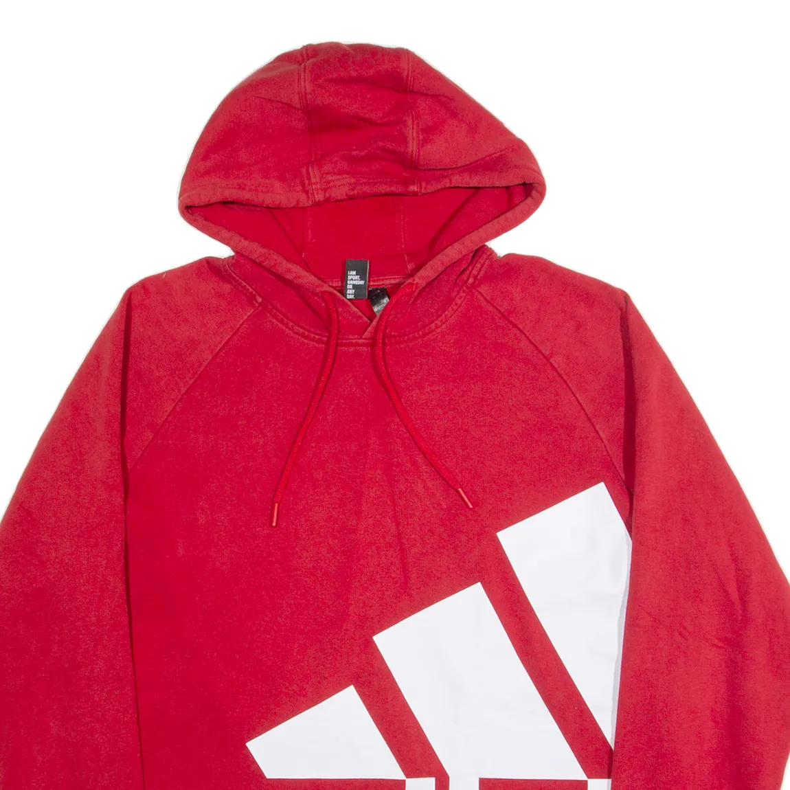 ADIDAS Mens Red Hoodie L