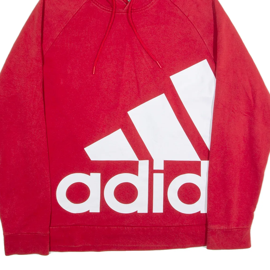 ADIDAS Mens Red Hoodie L