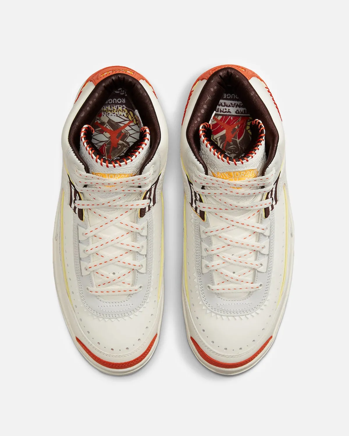 Air Jordan 2 SP x Maison Chateau Rouge shoes - Sail/Citron Pulse