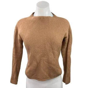 Aritzia Babaton Women's Brown Knitted Crew Neck Long Sleeve Sweater Top Size XS