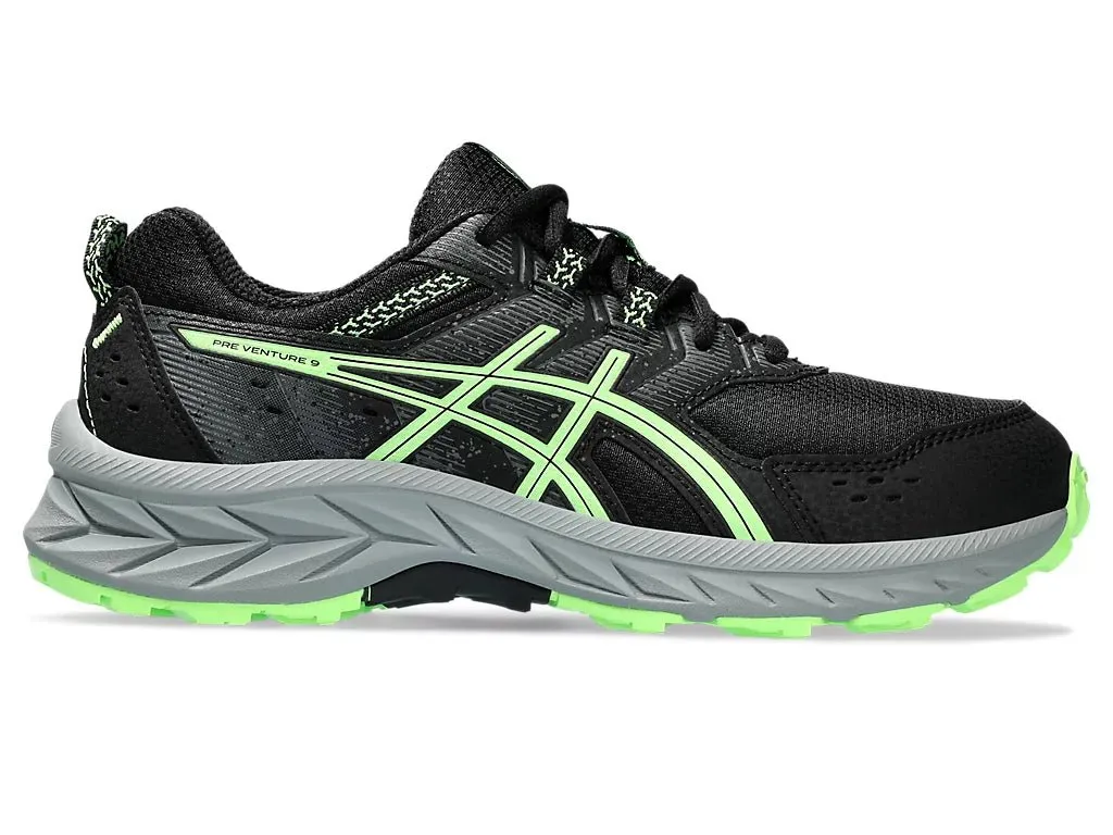 ASICS JUNIOR GEL VENTURE GS BLACK/GREEN SHOES