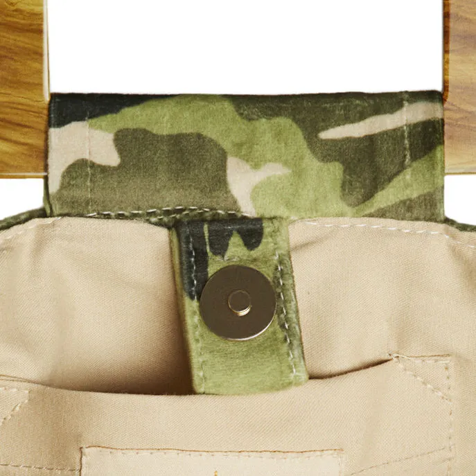 BAG ASINARA SMALL TOTE CAMOUFLAGE Woman Green