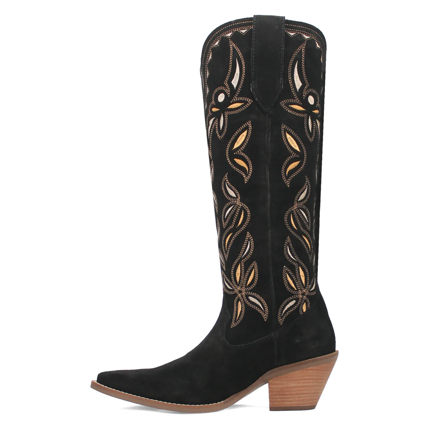 Bandelera Black Suede Leather Embordered Boots (DS)