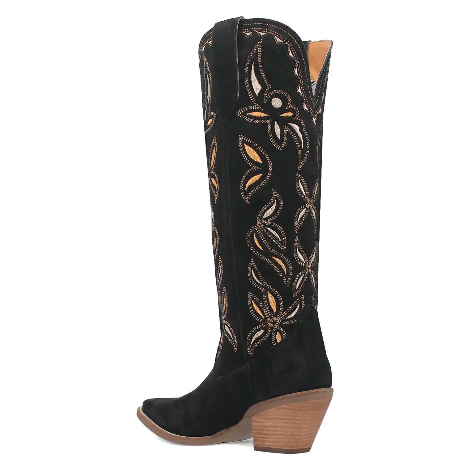 Bandelera Black Suede Leather Embordered Boots (DS)