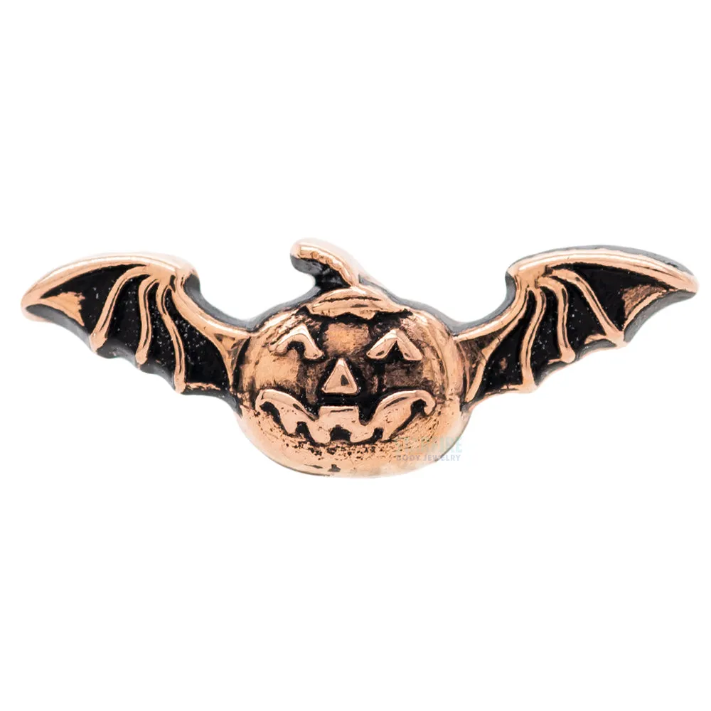 Bat Pumpkin in Gold - on flatback