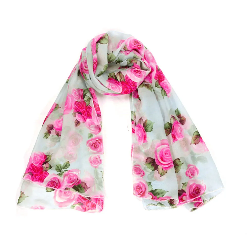 Beach Scarf From India Sexy poncho Scarves Casual Loose Shawls / Rose Womens Voile Long Stole Wraps