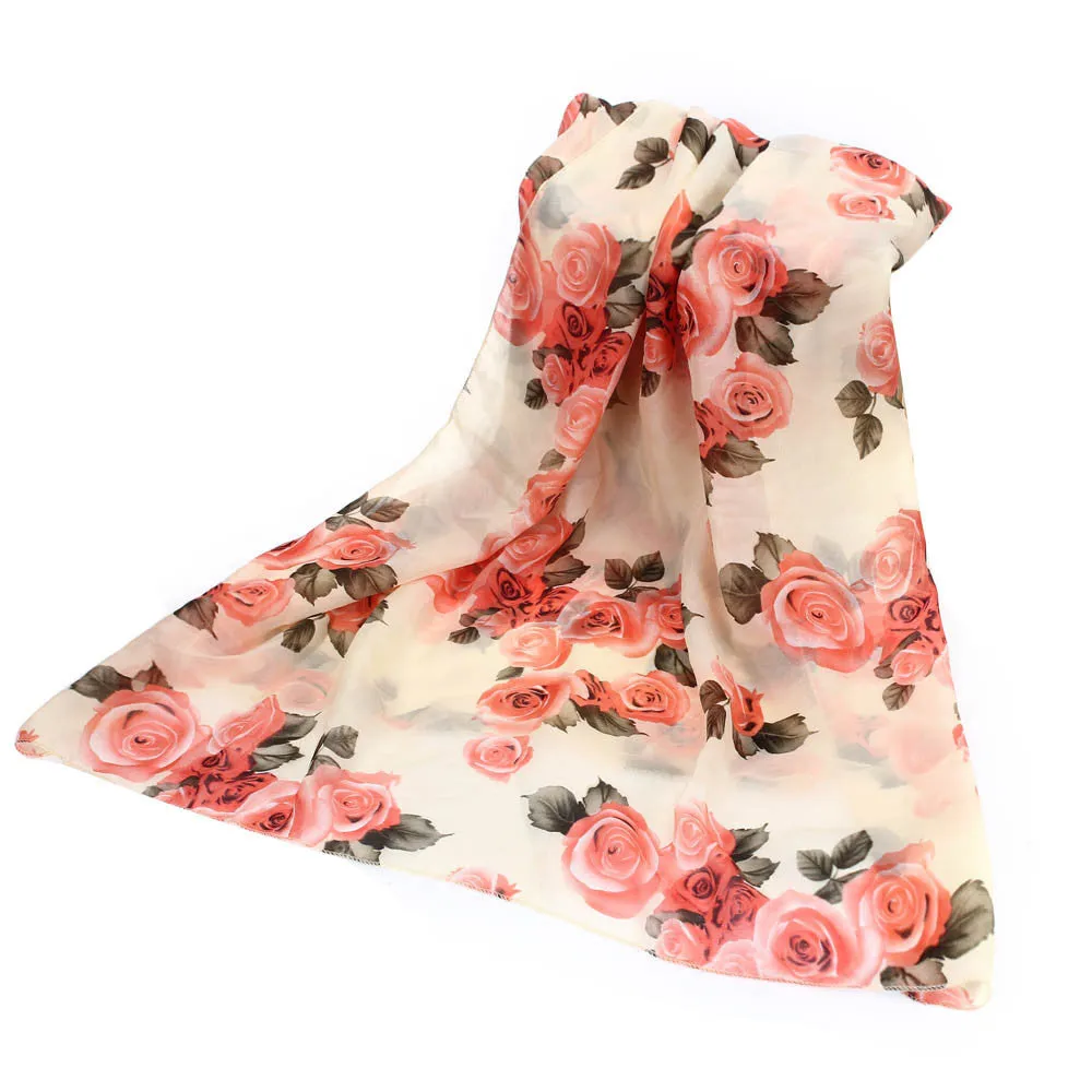 Beach Scarf From India Sexy poncho Scarves Casual Loose Shawls / Rose Womens Voile Long Stole Wraps