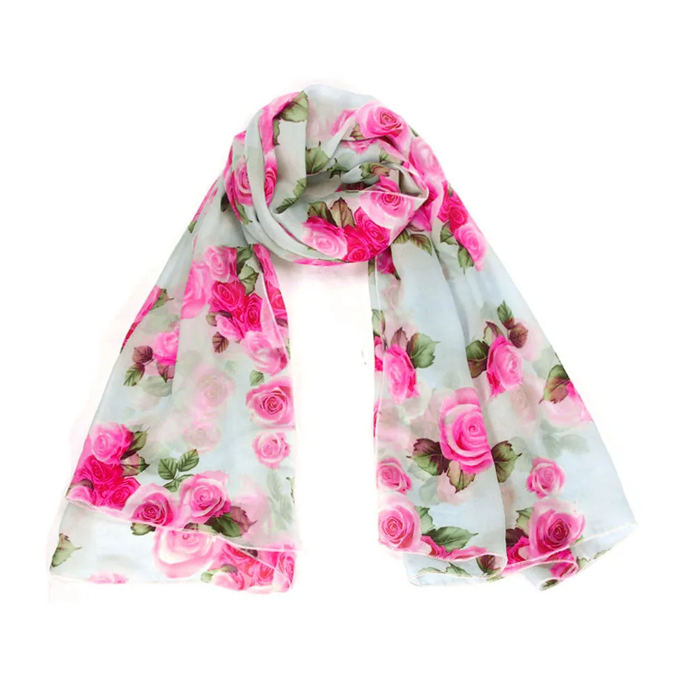 Beach Scarf From India Sexy poncho Scarves Casual Loose Shawls / Rose Womens Voile Long Stole Wraps