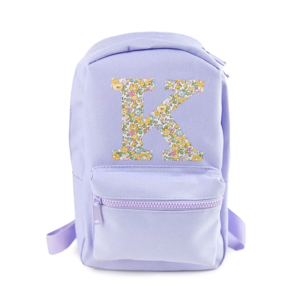 Betsy Ann Yellow Liberty of London Initial Small Backpack - Purple