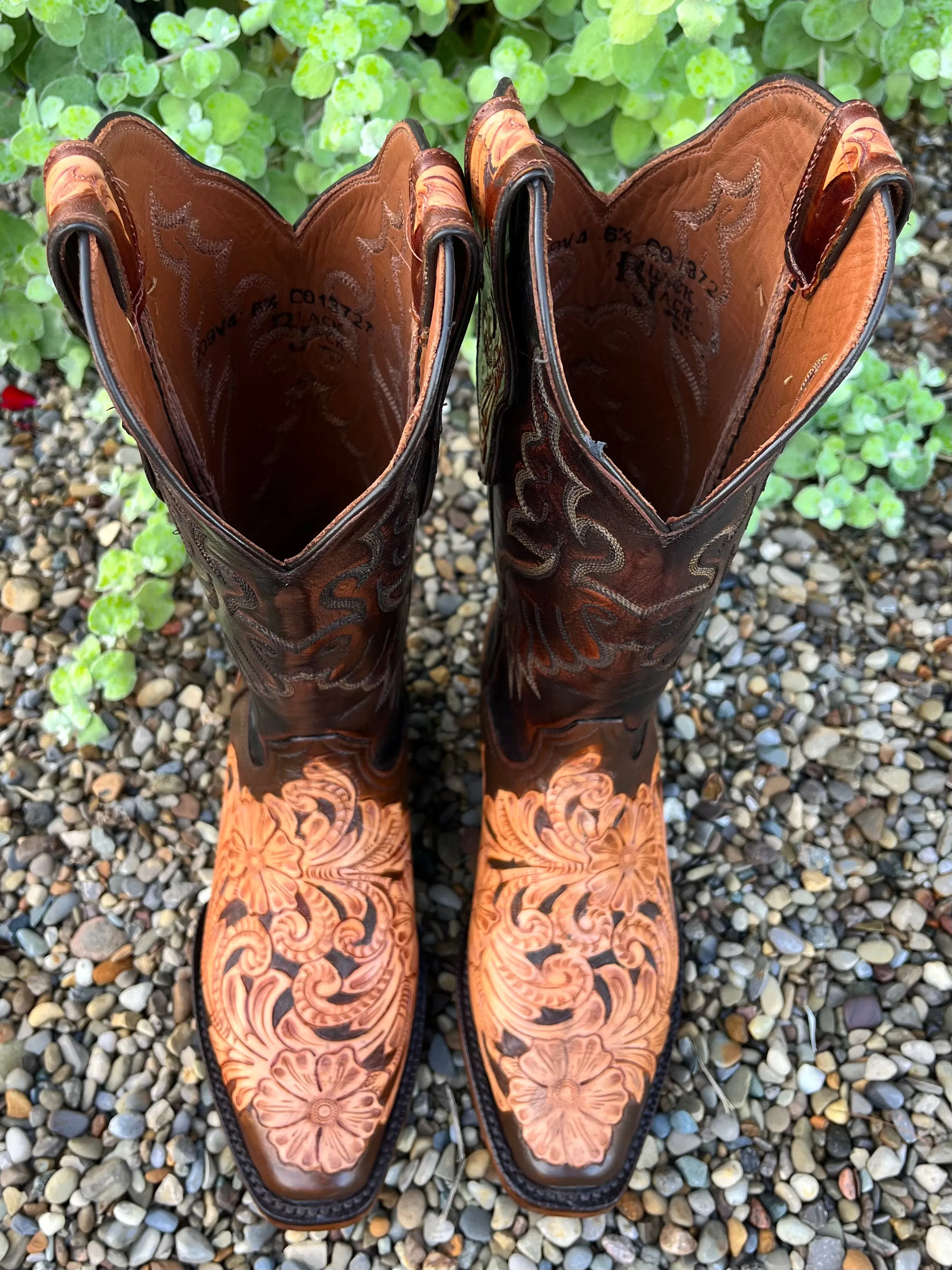 Black Jack Women's Brushed Off Brown Narrow Toe Cowgirl Boot HTP209-V4