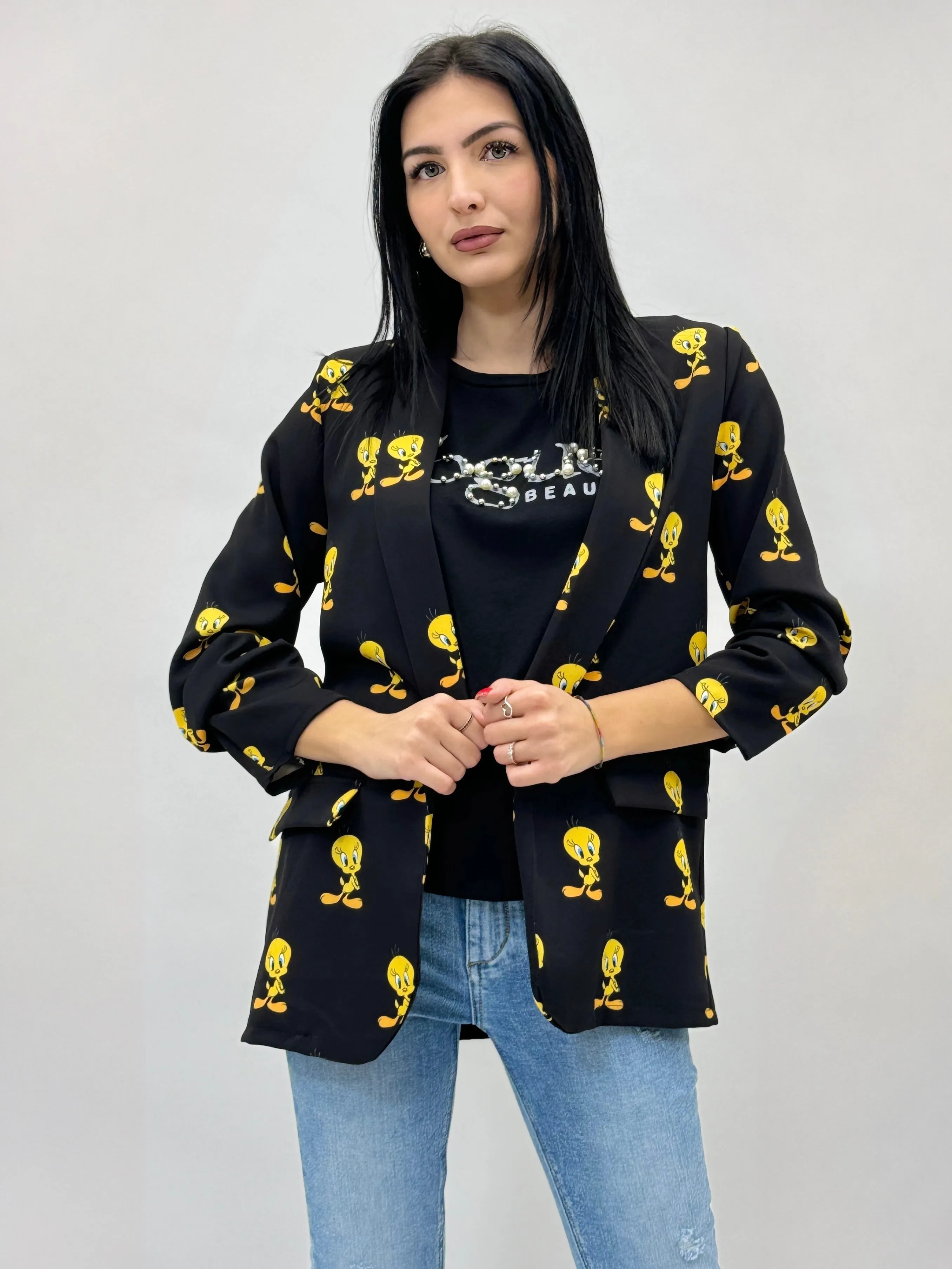 Blazer con fantasia cartoon