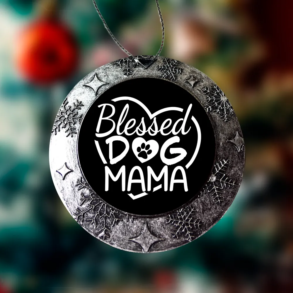 Blessed Dog Mama Christmas Ornaments