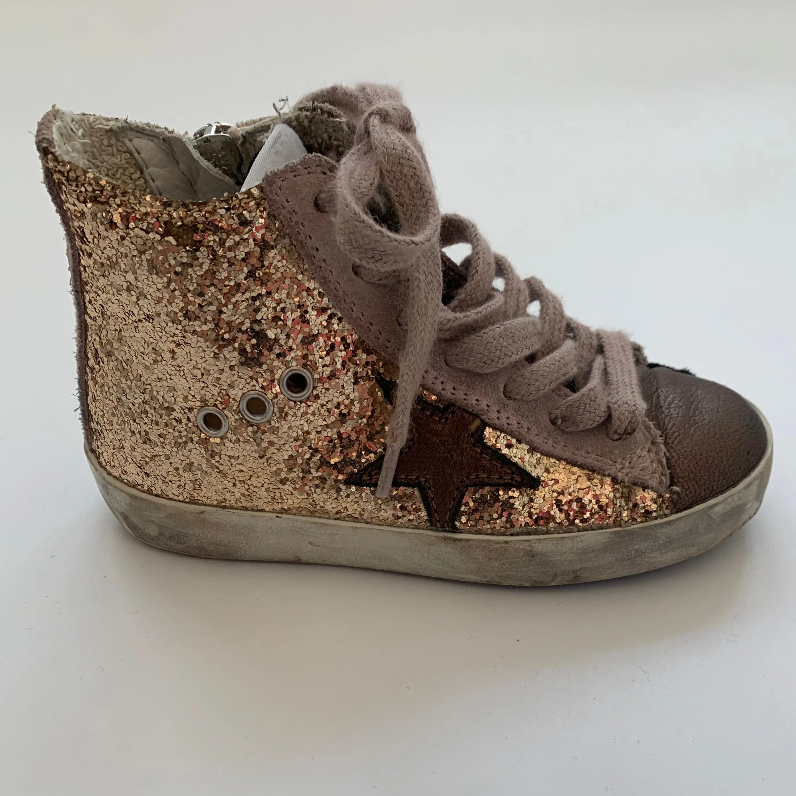 Bonpoint x Golden Goose Sequin High Top Sneakers: Size 24