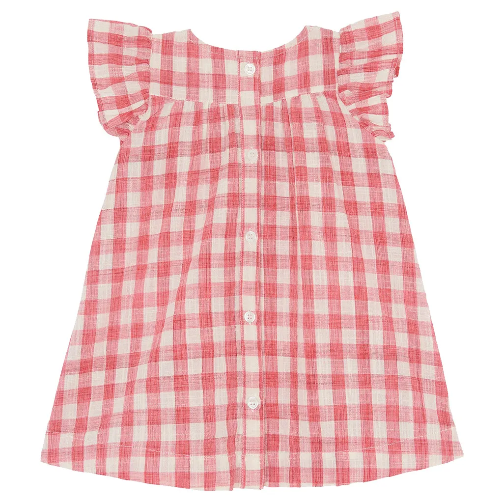 Bonton Baby Nopnop Dress Red Checks