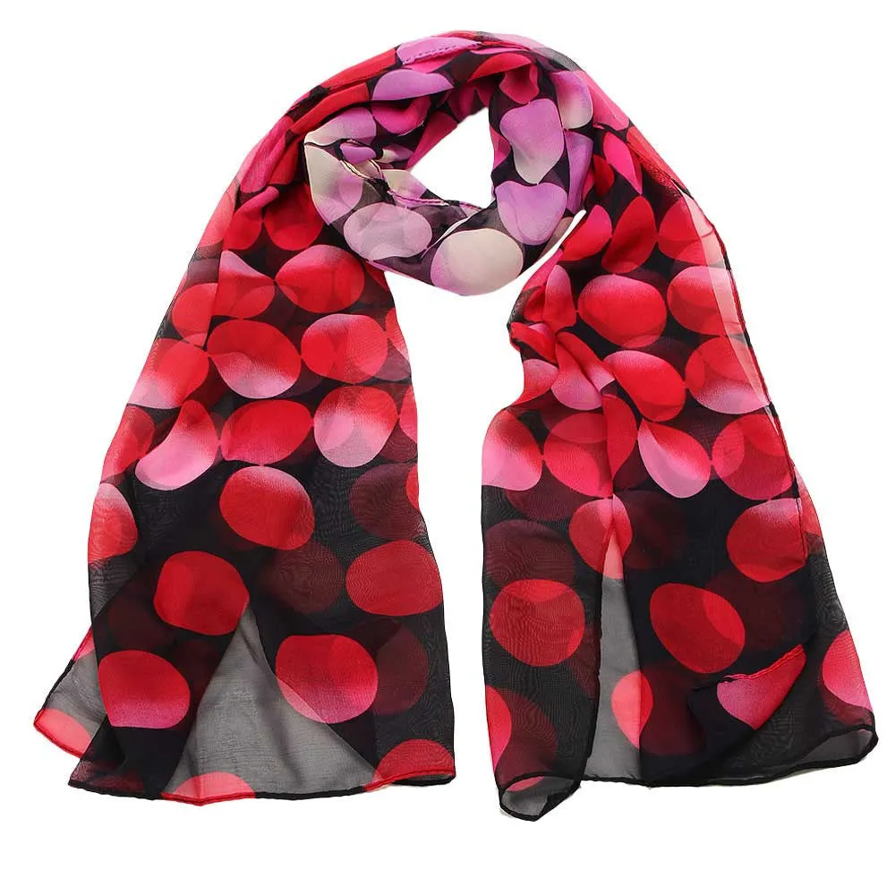 bufandas Sweet Girl Women Shawl Chiffon Dot Rectangle Scarf Scarves Sun Protection Gauze Kerchief