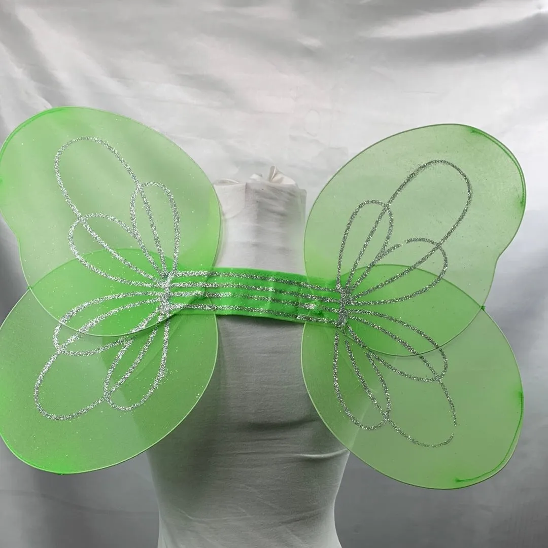 Butterfly Purple & Tinkerbell Fairy Lime Green Wings