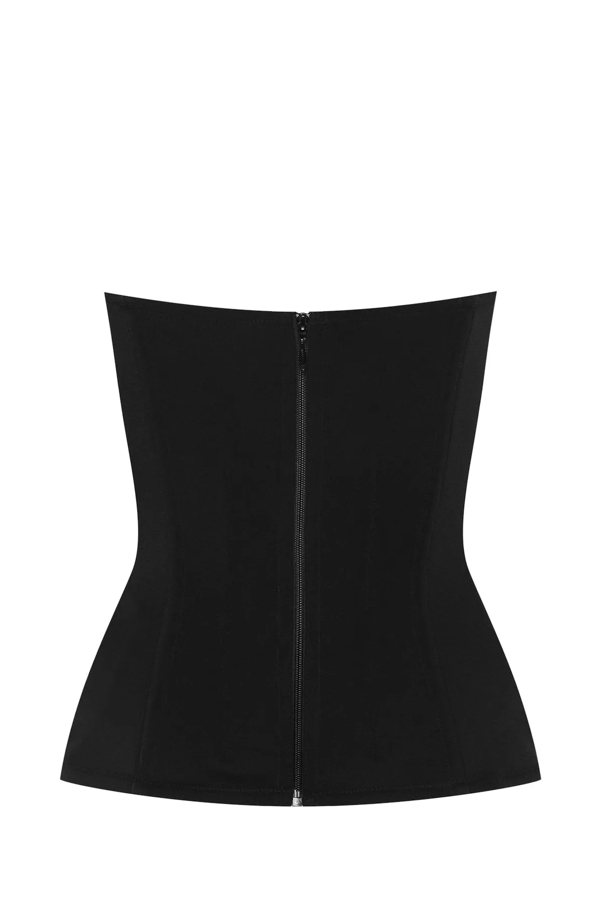 Cadolle Square Black Crepe Corset