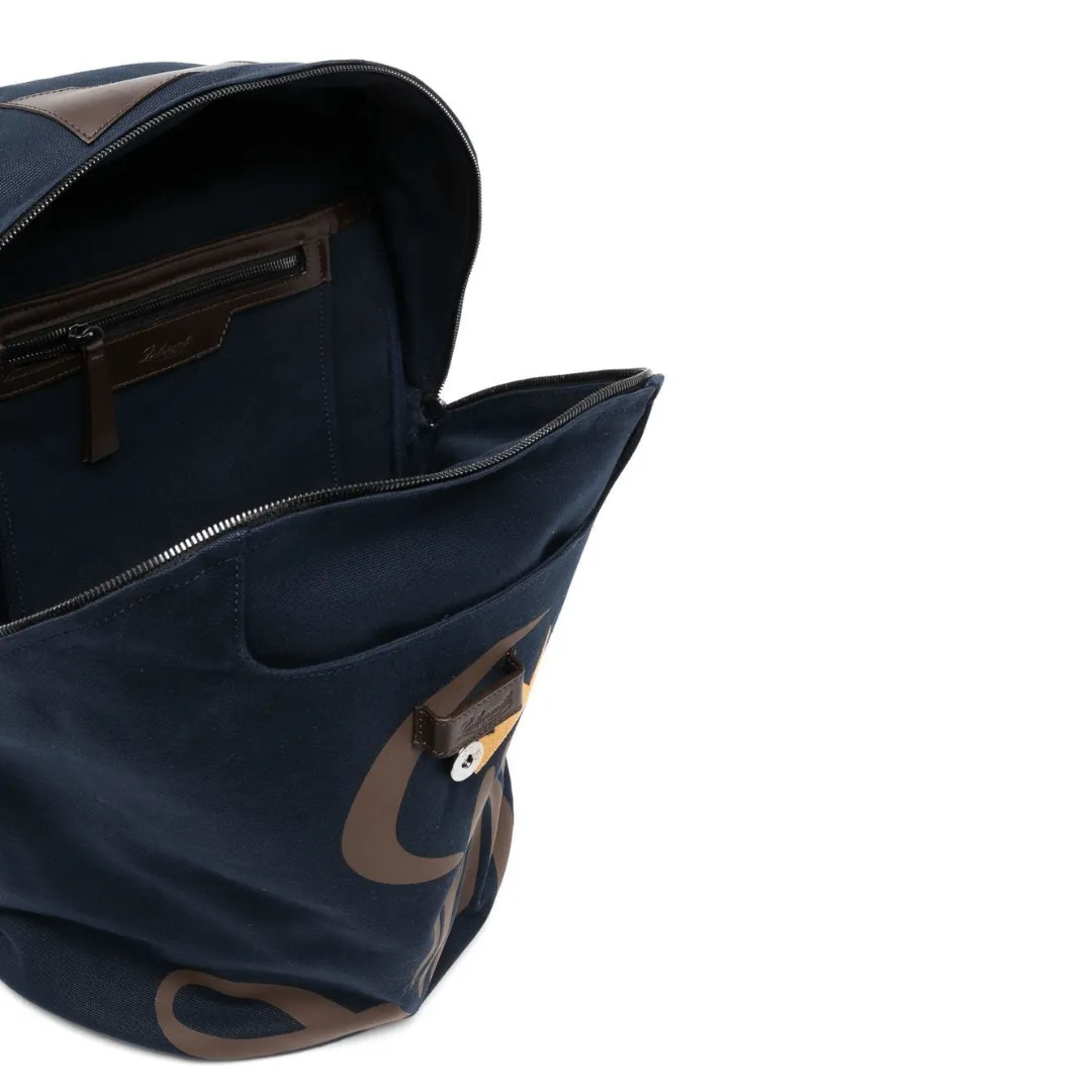 Canvas Lion Backpack - Navy