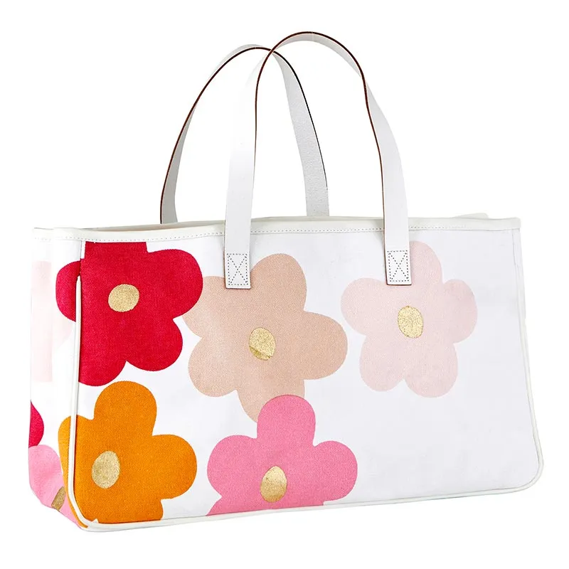 CANVAS TOTE FLOWERS