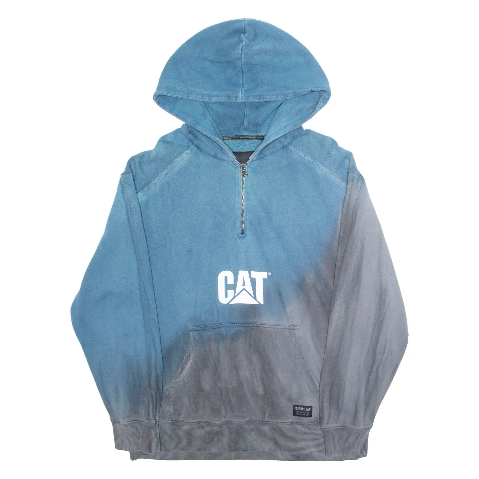 CATERPILLAR Mens Blue Hoodie S