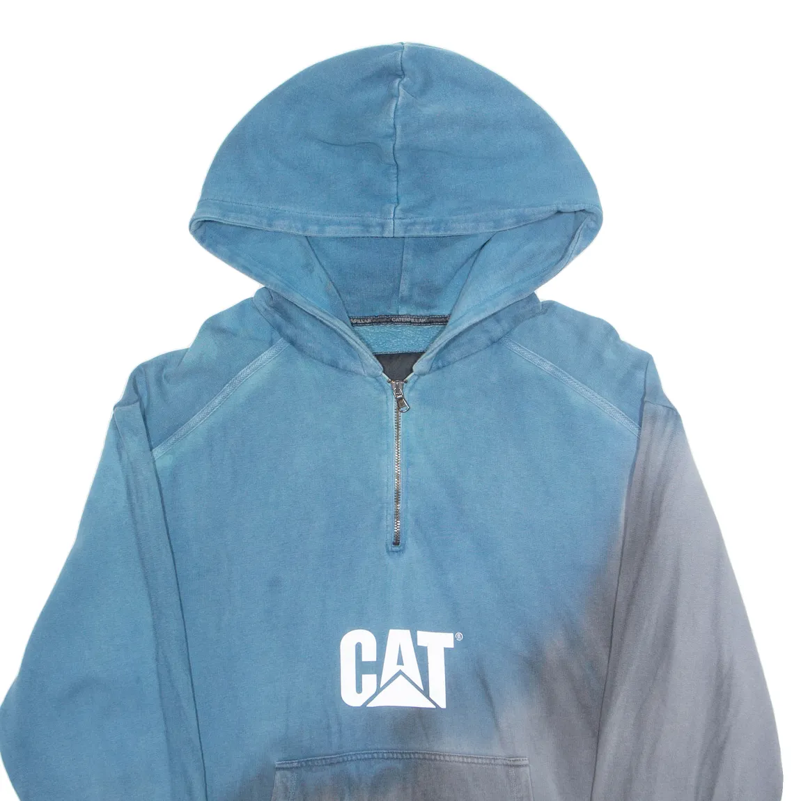 CATERPILLAR Mens Blue Hoodie S