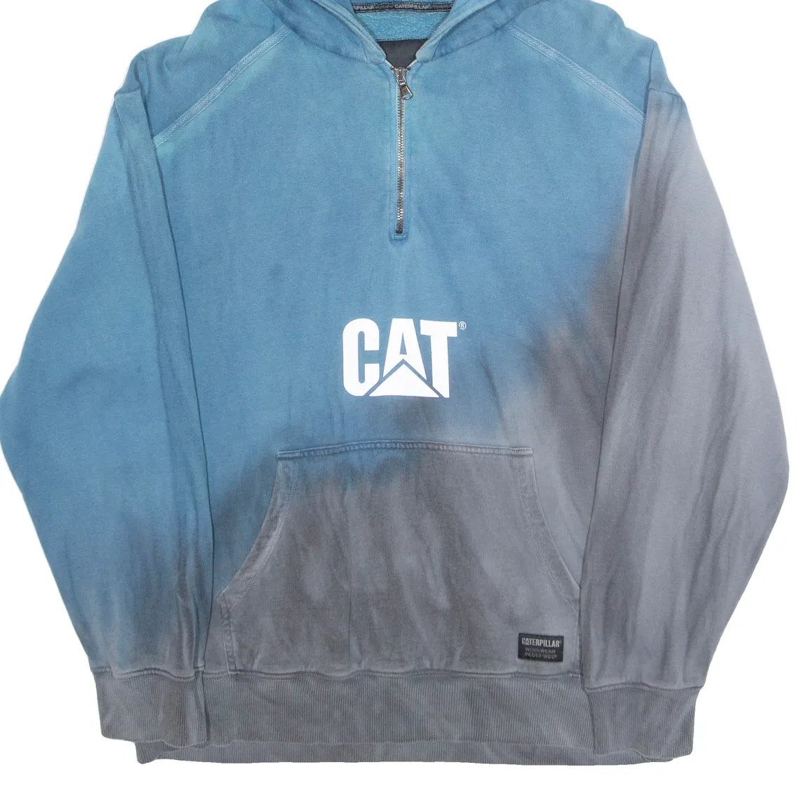 CATERPILLAR Mens Blue Hoodie S