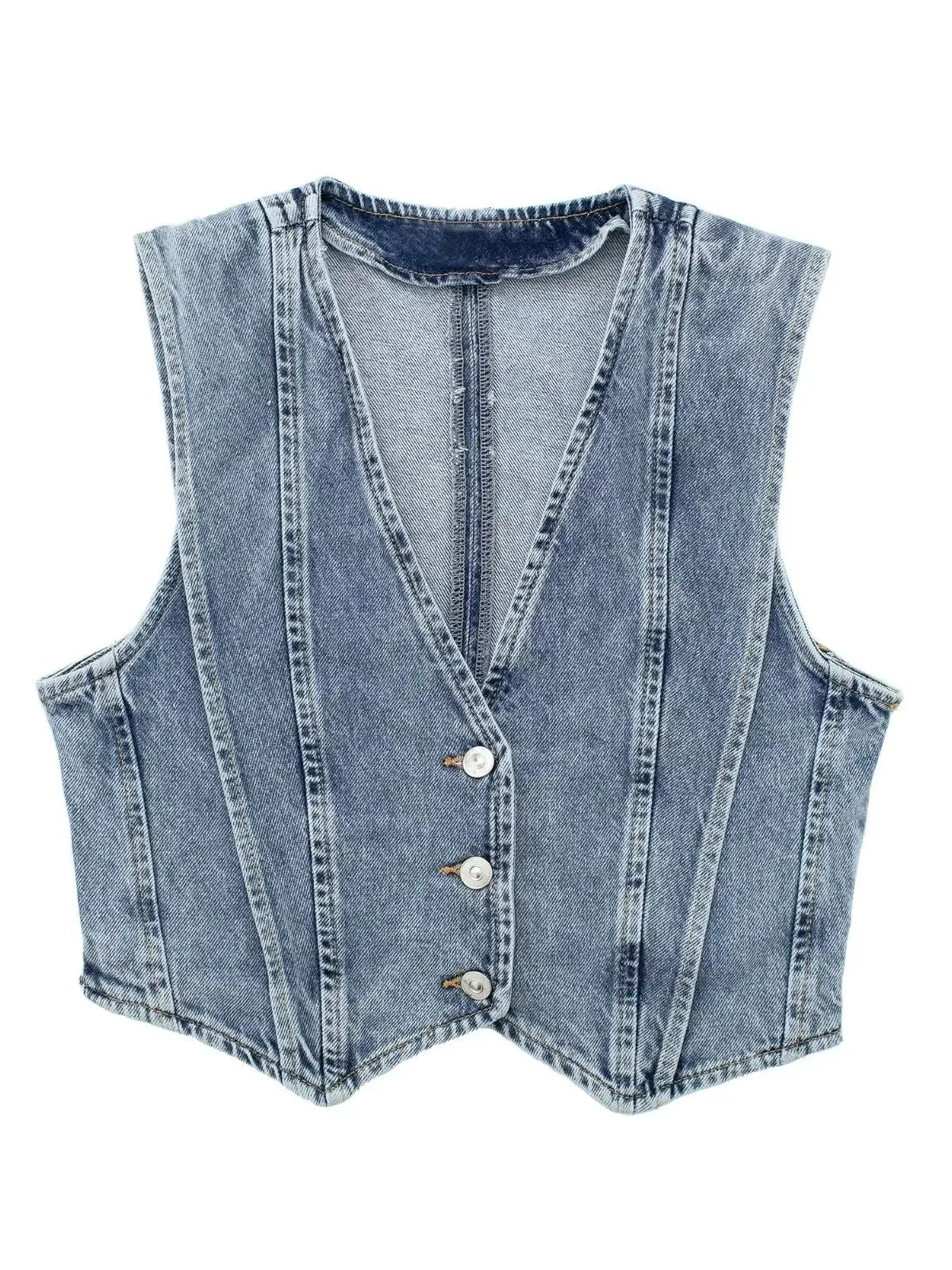 Chic Streetwear Denim Y2K Women Suit Fashion 2023 Summer V Neck Slim Sleeveless Vest High Street Zip Cool Mini Shorts