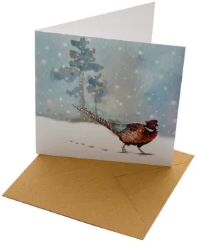 Christmas Pheasant Greeting Card