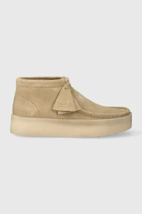 Clarks shoes Wallabee Cup men's beige color 26173316