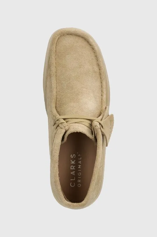 Clarks shoes Wallabee Cup men's beige color 26173316