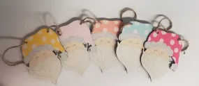 Colorful Santa Garland