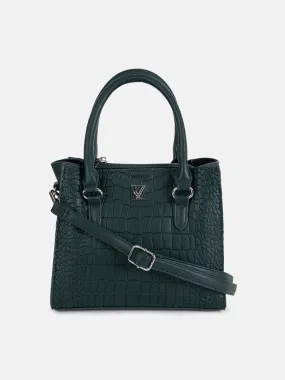 Croc-Textured Handbag