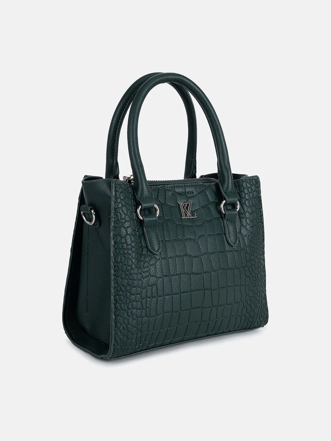 Croc-Textured Handbag