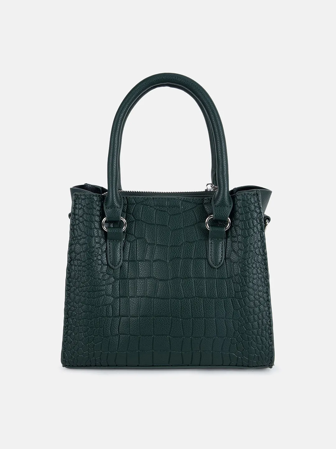 Croc-Textured Handbag