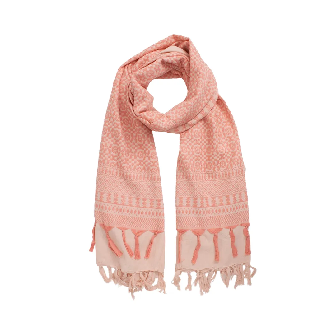 Desert Rose Embroidered Scarf