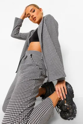 Dogtooth Tailored Blazer & Pants Two-Piece Suit