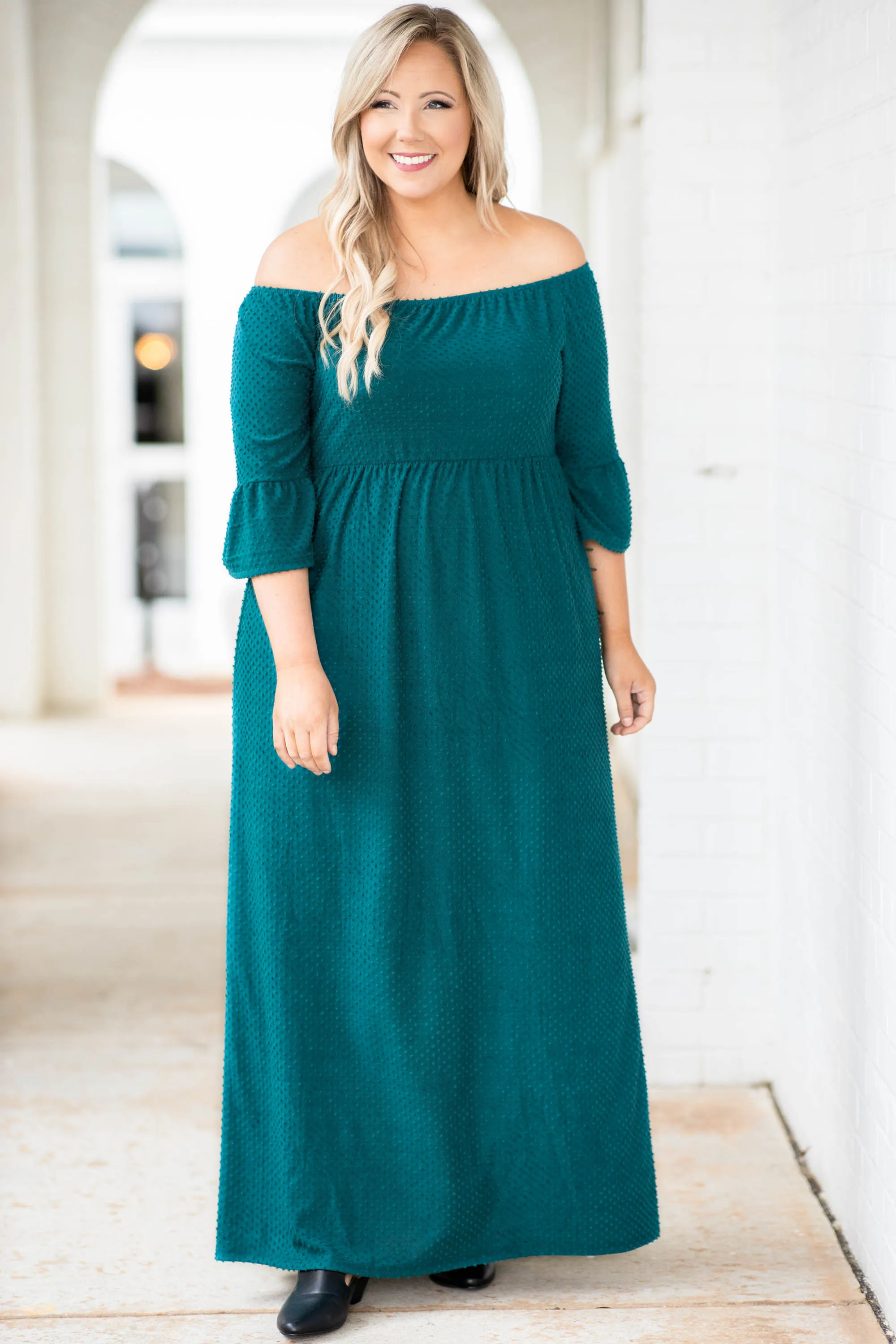 Downtown Days Maxi Dress, Teal