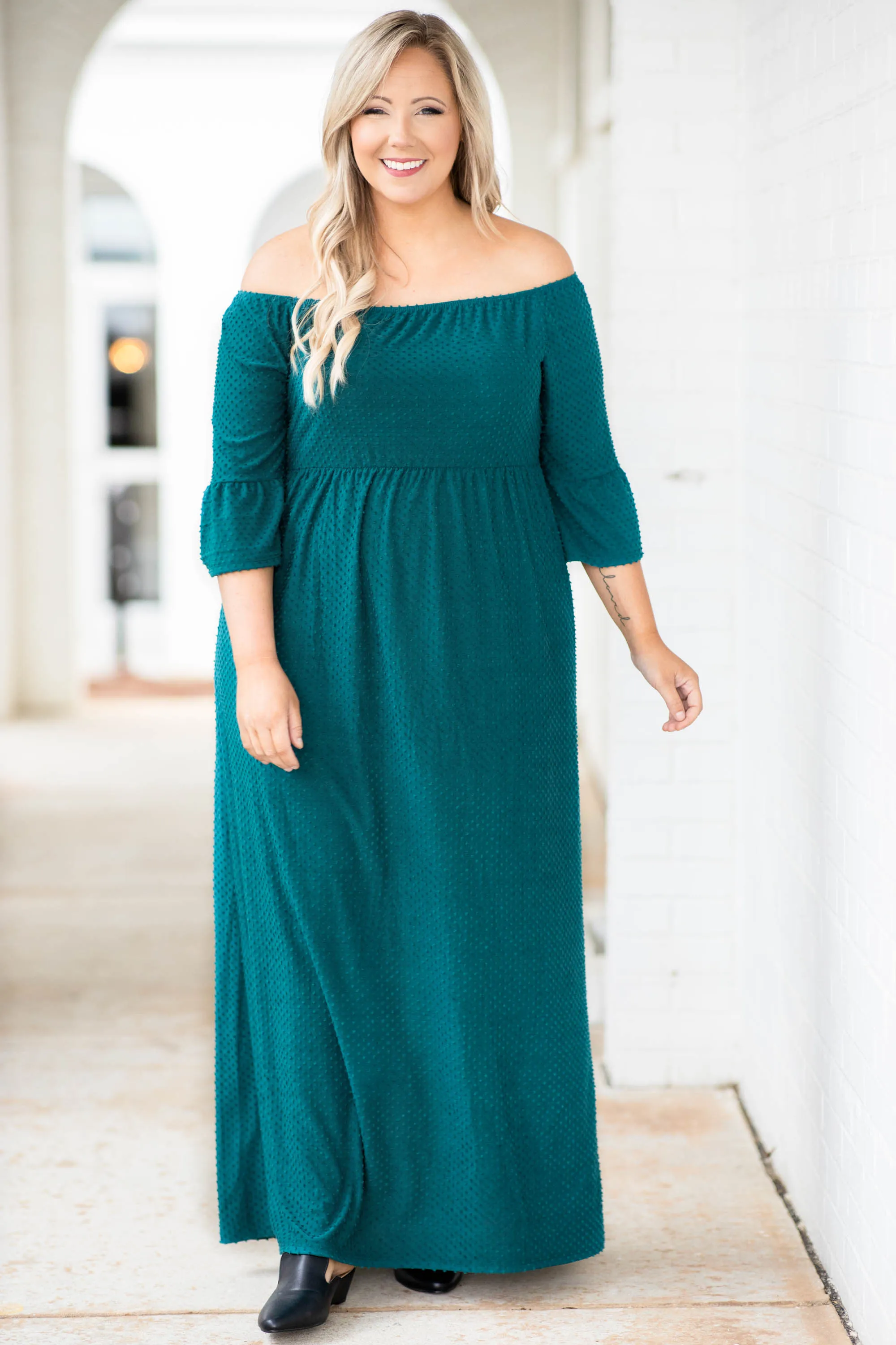 Downtown Days Maxi Dress, Teal