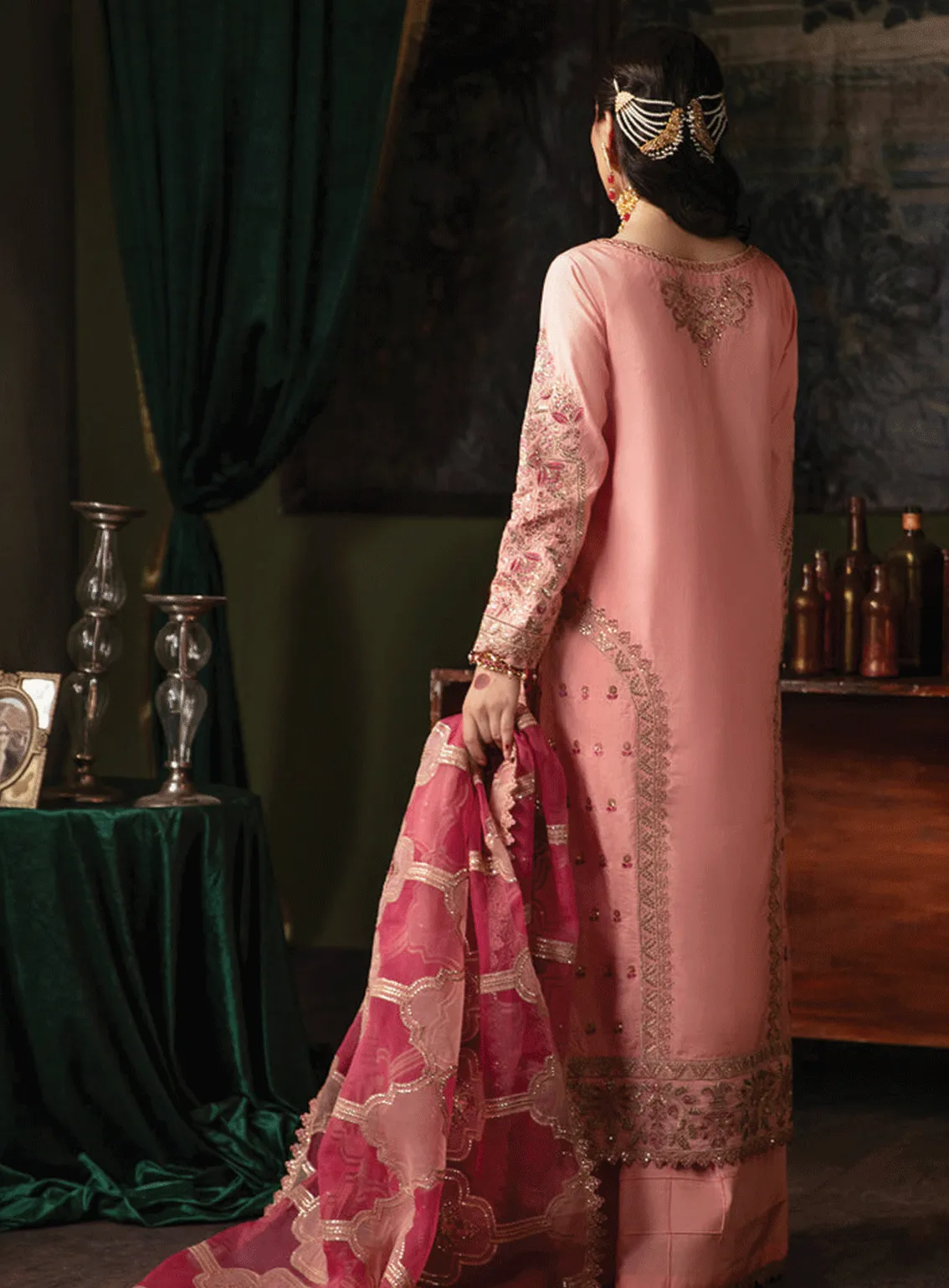 Emaan Adeel Embroidered Silk Unstitched 3 Piece Suit - EA23S NR-03 SHERBANO