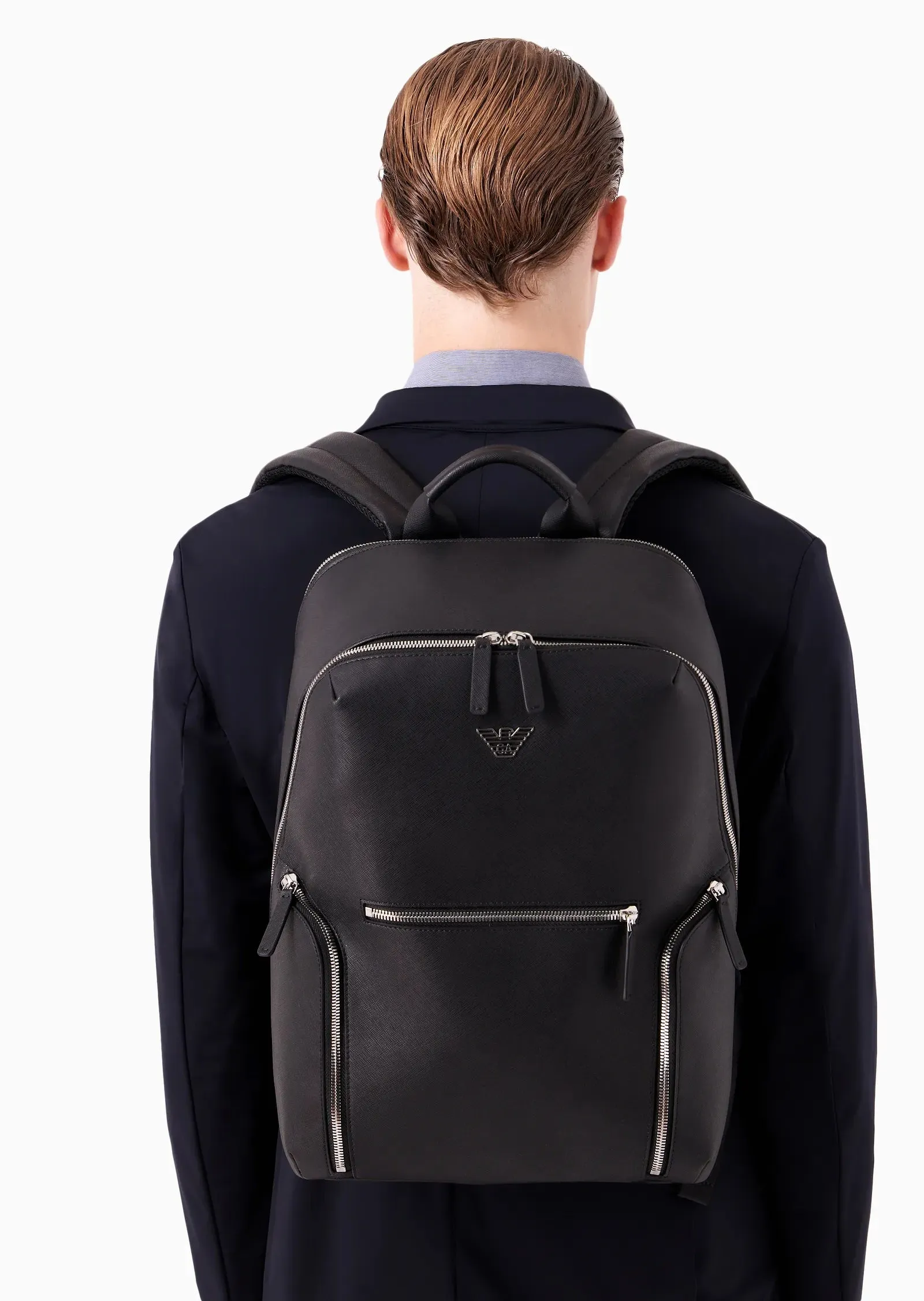 Emporio Armani Saffiano Leather Backpack