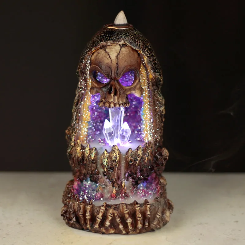 Fantasy LED Backflow Incense Burner - Crystal Skull BACK08