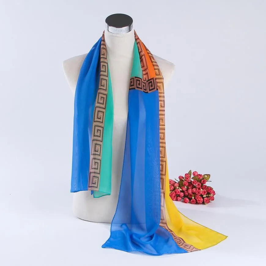 Feida Panuelos de mujer Women's scarves Soft Silk Chiffon Shawl Wrap Wraps Scarf Scarves