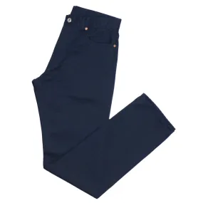 FOB Factory - Bedford Piqué 5 Pocket Trousers - Navy