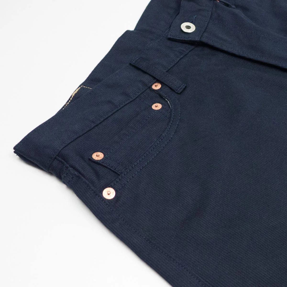 FOB Factory - Bedford Piqué 5 Pocket Trousers - Navy