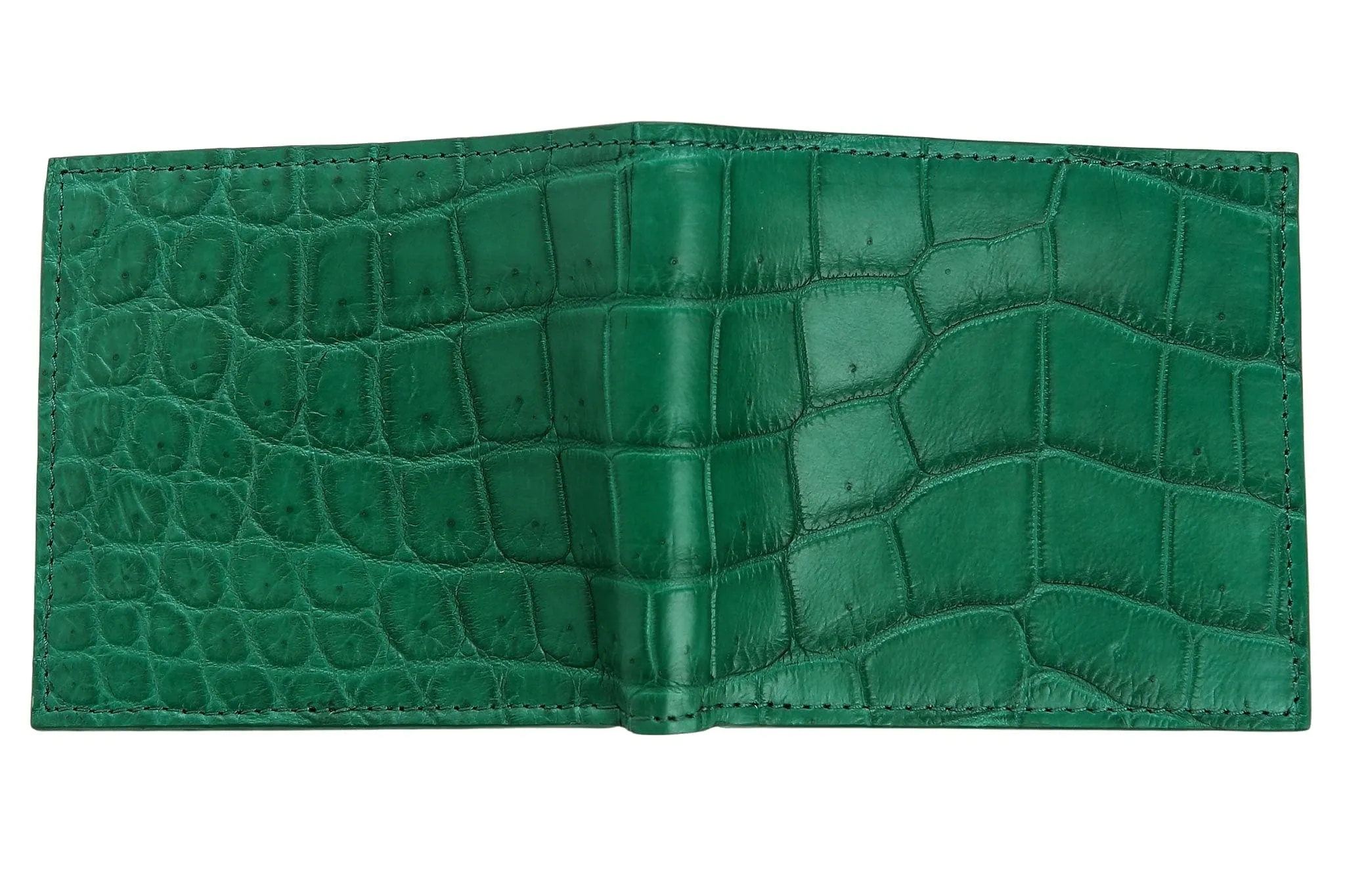 Genuine Green Stomach Crocodile Leather Men's Wallet